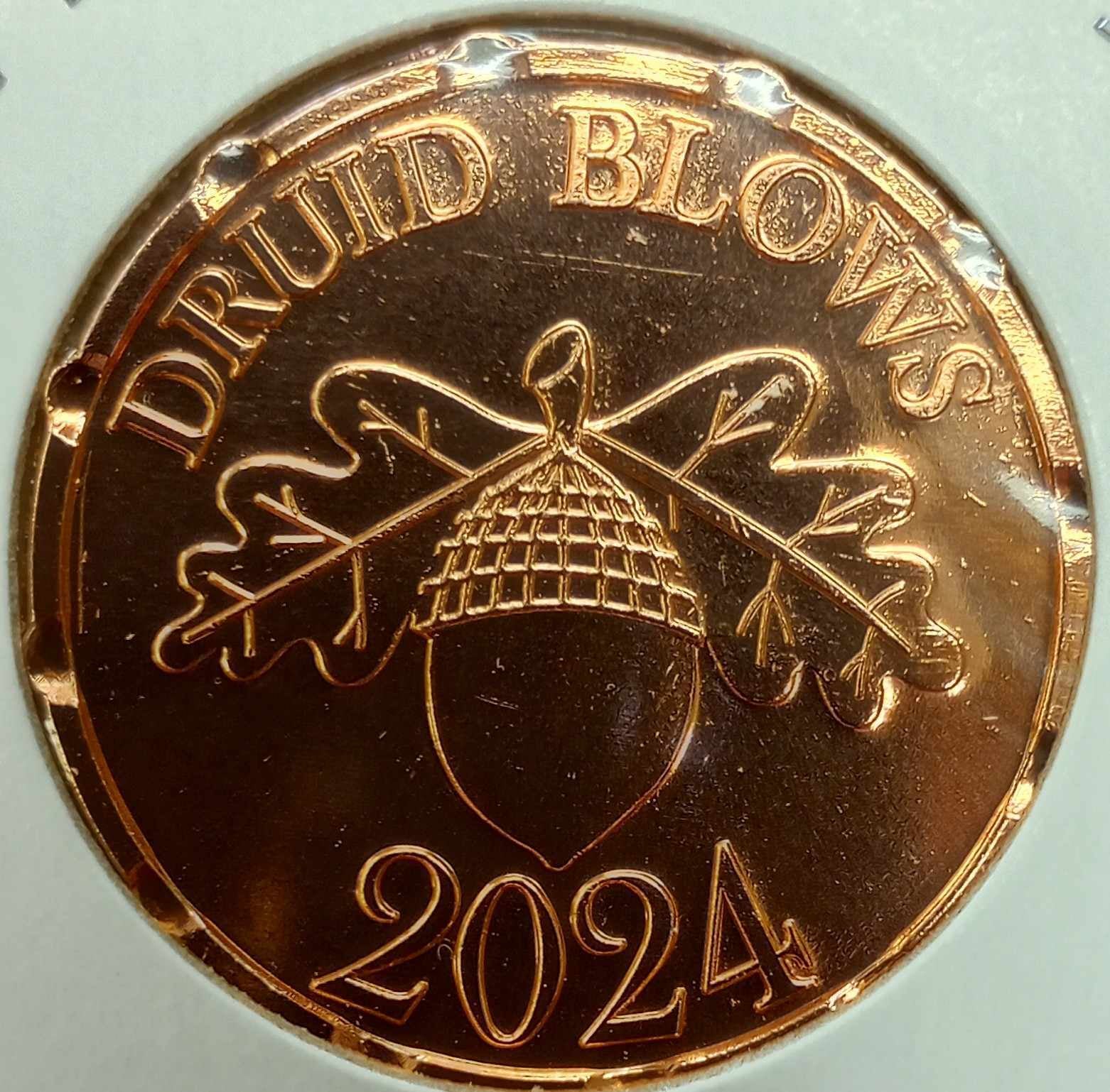 Druids 2024 Copper Plated Bronze New Orleans Mardi Gras Doubloon