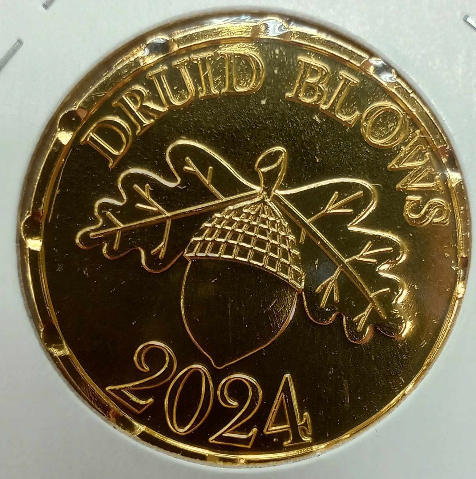 Druids 2024 Gold Plated Bronze New Orleans Mardi Gras Doubloon Mardi